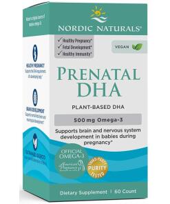 DHA Prénatal Végétalien, 500mg - 60 capsules molles