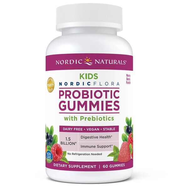 Gummies Probiotiques pour Enfants, Punch aux Baies Joyeuses - 60 gummies