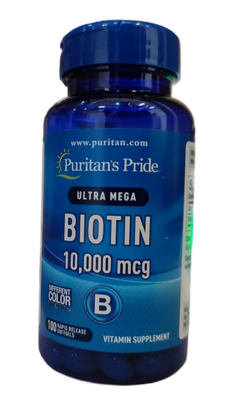 Puritan's Pride - Biotine, 10.000 mcg - 100 Zachte Gelatinecapsules