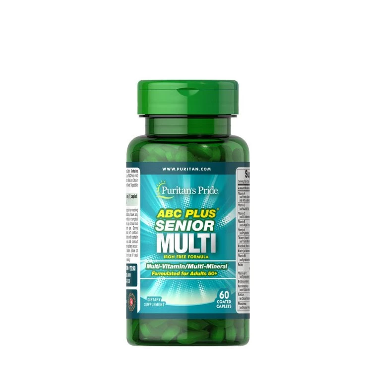 Formule multivitaminée et multiminerale pour seniors Puritan's Pride ABC Plus avec Zinc (60 comprimés)