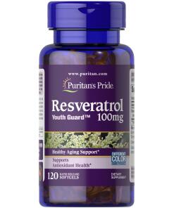 Puritan's Pride - Resvératrol, 100 mg - 120 capsules molles