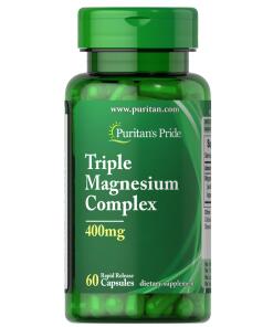 Complexe de Magnésium Triple Puritan's Pride, 400 mg - 60 gélules