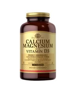 Calcium, Magnésium avec Vitamine D3 de SOLGAR (300 comprimés)