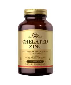 Zinc chélaté de Solgar (250 comprimés)