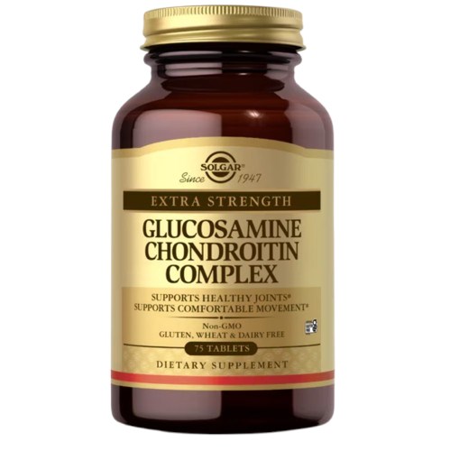 SOLGAR Complexe de Glucosamine et de Chondroïtine Extra Fort (75 comprimés)