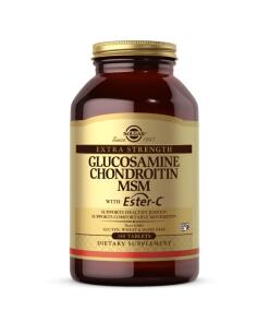 SOLGAR Glucosamine Chondroïtine MSM Extra Fort avec Ester-C (180 comprimés)