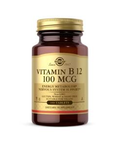 SOLGAR Vitamine B12, 100 mcg (100 comprimés)