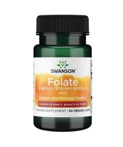 SWANSON Folates Quatrefolic 800mcg 30 capsules