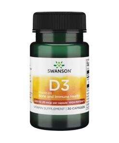 SWANSON Vitamine D-3 1000UI 30 capsules