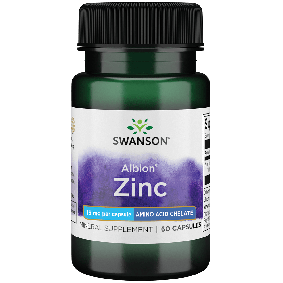 SWANSON Albion Chélate de Zinc 15mg 60 capsules