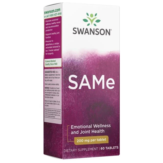 Swanson SAMe 200 mg 60 comprimés