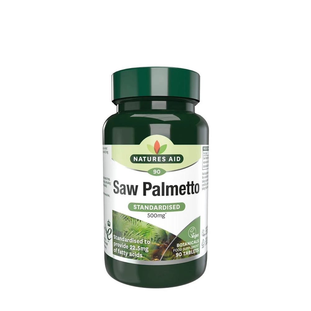 Natures Aid - Gestandaardiseerd Zaagpalmextract 500 mg (90 tabletten)