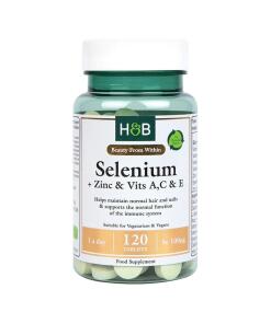 Holland & Barrett - Selenium + Zink & Vitamine A, C & E, 100 mcg - 120 tabletten