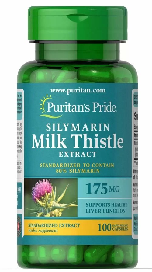 Puritan's Pride - Mariadistel Extract (Silymarine), 175 mg - 100 capsules
