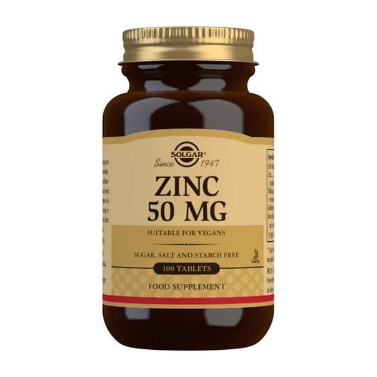 Solgar - Zink 50 mg - 100 tabletten