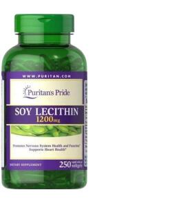 Puritan's Pride - Sojalecithine, 1200 mg - 250 Zachte Capsules