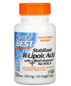 Doctor's Best - Gestabiliseerd R-Lipoïnezuur met BioEnhanced Na-RALA, 200 mg - 60 vegetarische capsules