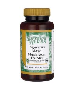 Swanson - Agaricus Blazei paddenstoelextract, 500 mg - 90 vegetarische capsules
