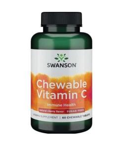 Swanson - Kauwtabletten met natuurlijke kersensmaak en vitamine C - 60 stuks