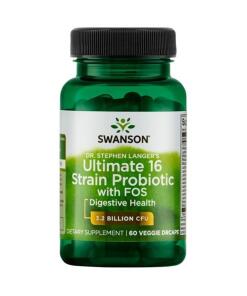 Probiotique Ultimate 16 souches du Dr Stephen Langer avec FOS, 3,2 milliards de CFU - 60 vcaps