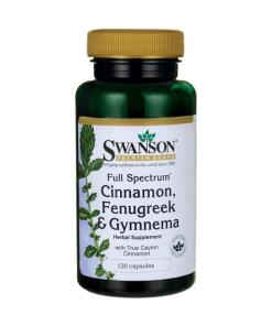 Swanson - Volledig Spectrum Kaneel, Geitenhoorn en Gymnema - 120 Capsules