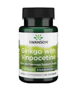 Ginkgo avec Vinpocetine Standardized - 60 caps