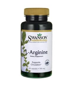 Swanson - L-Arginine, 500 mg - 100 capsules
