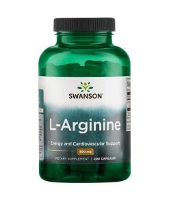 Swanson - L-Arginine, 500 mg - 200 capsules