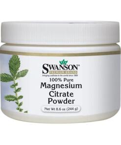 Swanson - 100% Puur Magnesiumcitraat Poeder, 630 mg - 244 g