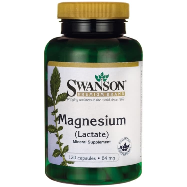Swanson - Magnesiumlactaat, 84 mg - 120 capsules