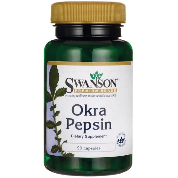 Swanson - Okra Pepsine - 90 capsules