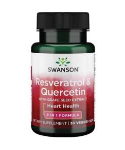 Swanson - Resveratrol & Quercetine - 30 vegetarische capsules