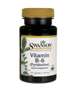 Vitamine B-6 (Pyridoxine), 100mg - 100 caps