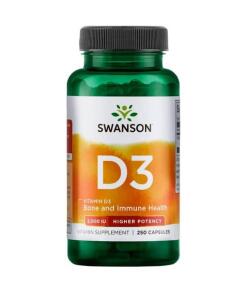 Swanson - Vitamine D3, 2000 IE - 250 capsules