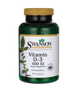 Swanson - Vitamine D3, 400 IE - 250 capsules