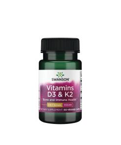 Vitamines D3 & K2 de Swanson (60 capsules)