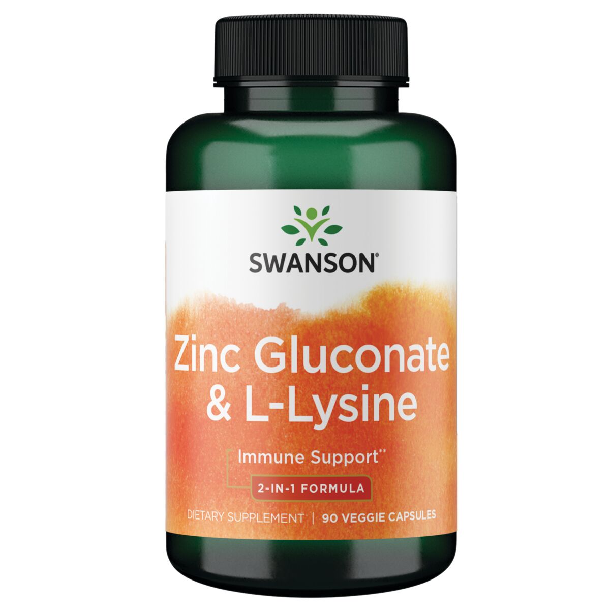 Swanson - Zinkgluconaat + L-Lysine 90 vegetarische capsules