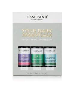 Kit Essentiel Quotidien Tisserand Aromathérapie (Contient Arbre à Thé, Eucalyptus et Lavande) (3 x 9 ml / 3 x 0,3 fl. oz.)