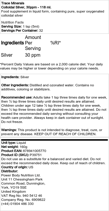 Argent Colloïdal, 30ppm - 118 ml. – Image 2