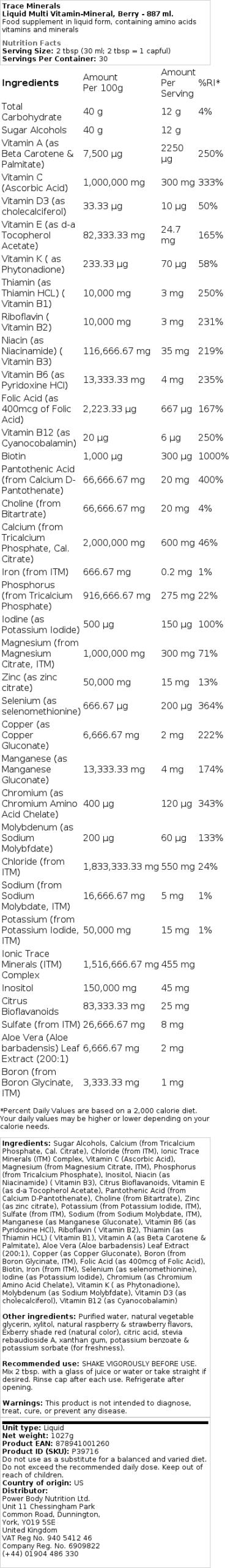 Liquid Multi Vitamin-Mineral, Orange-Mango - 887 ml. – Image 2