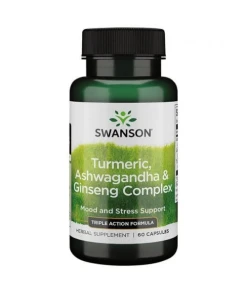 Complexe de curcuma, ashwagandha et ginseng - 60 caps