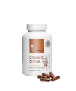 Chaga biologique médical des États-Unis (60 capsules)