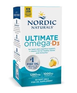Nordic Naturals - Ultieme Omega-D3, 1280 mg Citroen - 60 Zachte Capsules