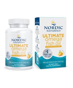Nordic Naturals - Ultieme Omega in Visgelatine, 1280mg Citroen (EAN 768990891250) - 60 Capsules