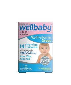 Gouttes multivitaminées pour bébé Vitabiotics Wellbaby (30 ml)