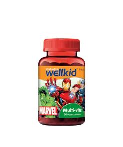 Vitabiotics Wellkid Multivitamines Marvel (50 bonbons gélifiés, sachet de fraise)