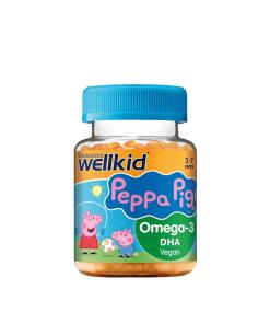 Vitabiotics Wellkid Peppa Pig Omega-3 DHA (30 bonbons à mâcher, saveur orange)
