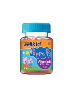 Vitabiotics Wellkid Peppa Pig Vitamine D 400 UI (30 oursons, pochette à la fraise)