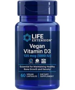 Life Extension - Veganistische Vitamine D3, 125 mcg - 60 Capsules