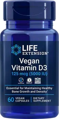 Life Extension - Veganistische Vitamine D3, 125 mcg - 60 Capsules